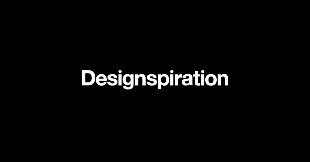Image en fond noir avec écrit en blanc Designpiration