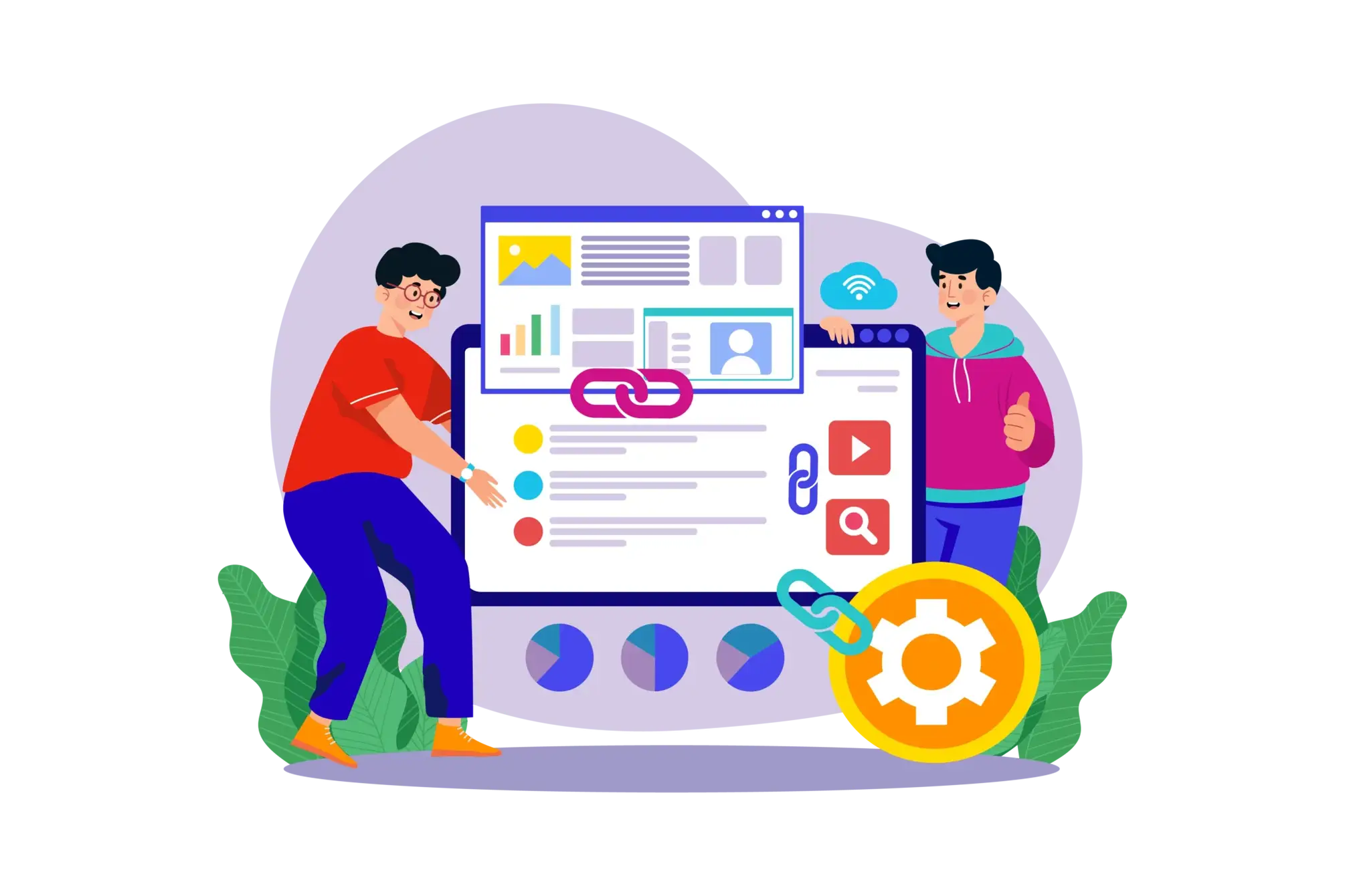 illustration de liens de site web