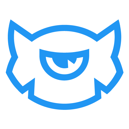 Logo d'un petit monstre bleu