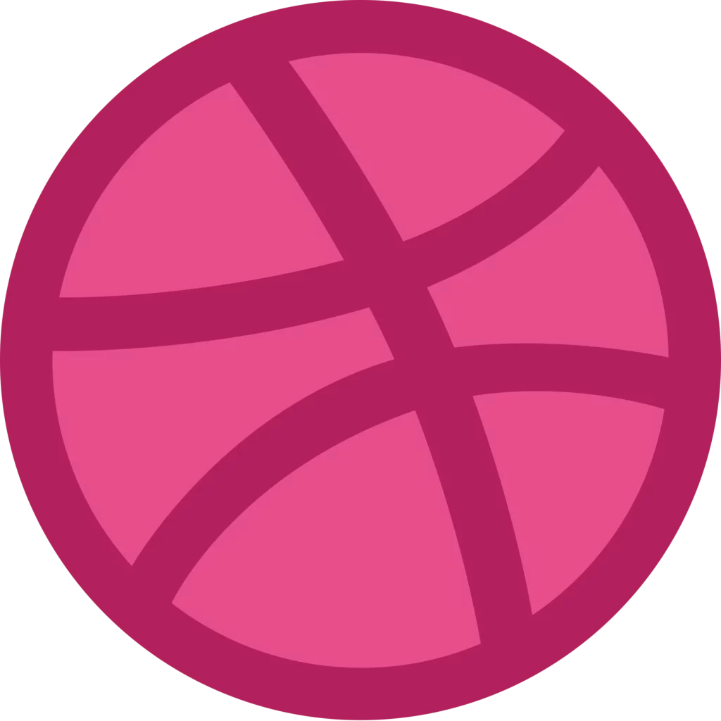 Icone de dribble on vois un ballon de basket rose
