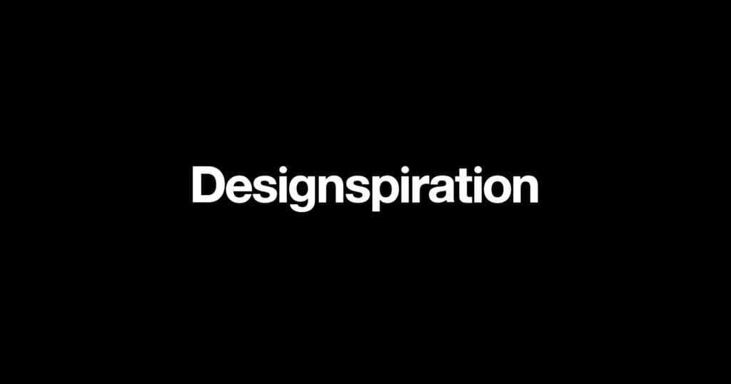 Image en fond noir avec écrit en blanc Designpiration