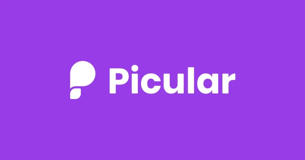 Image sur un fond violet ou il est écrit Picular
